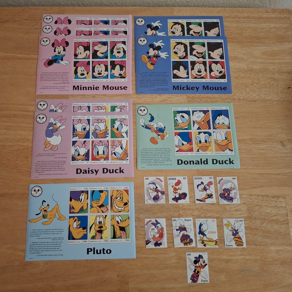Vintage Disney Stamp Sheets, Mickey, Daisy, Minnie - BEST DEAL ON POSH!